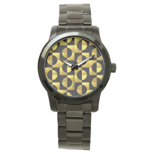 Svart & "guld" armbandsur
