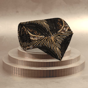 Svart & Guld Art Deco Bead: Nytt år/1920-tal party Slips