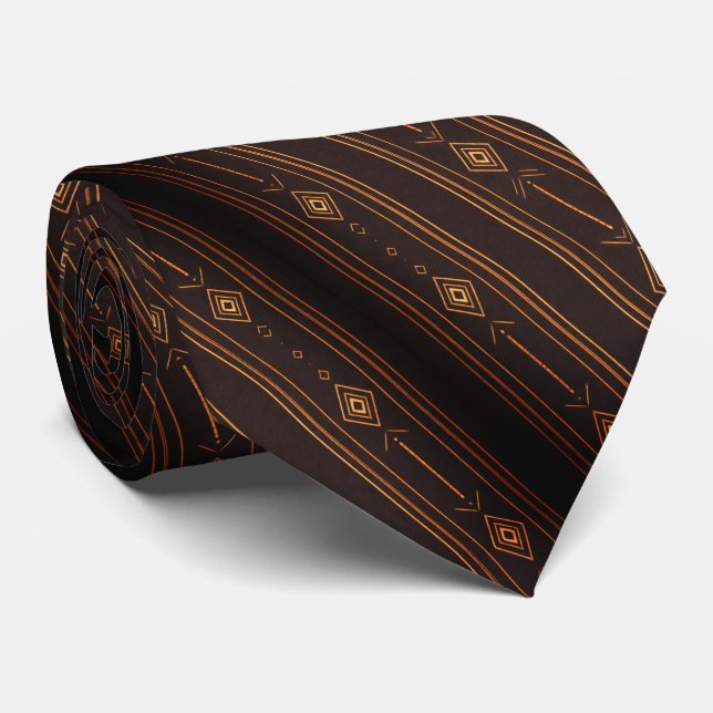 Svart & Guld Art Deco-pil Slips (Rullad)