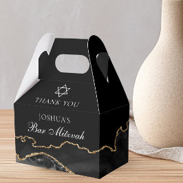Svart Guld Bar Mitzvah Personlig Fest Presentaskar