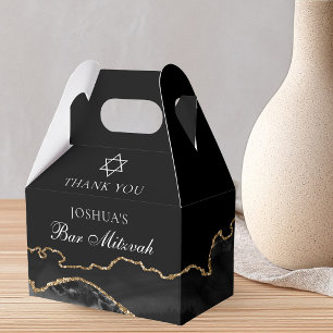 Svart Guld Bar Mitzvah Personlig Fest Presentaskar