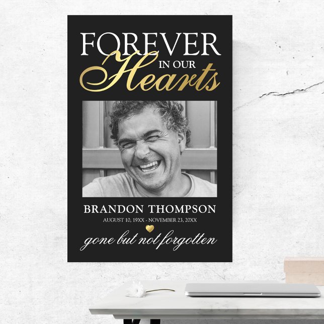 Svart Guld-begravningsfotominnesmärke Poster (Skapare uppladdad)