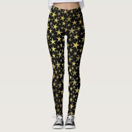 svart+guld,blank, ljus, stjärna, färg, dekoration, leggings