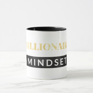 Svart & guld- bokstäver för MillionaireMindset Mugg