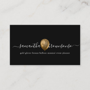 Svart Guld brons ballong minimal planerare Visitkort