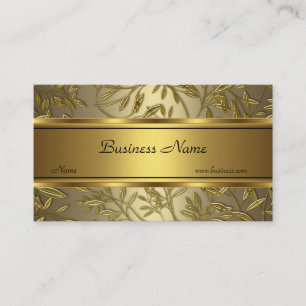 Svart Guld Brons Blommig Elegant Visitenkort Visitkort
