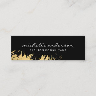 Svart/Guld Brushed Mini Visitkort