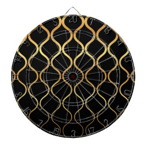 Svart guld, coola, trendig, retro abstrakt design darttavla