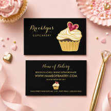 Svart Guld Cupcake Bageri