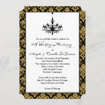 Svart, Guld Damask, Ljuskrona 50-årsjubileum