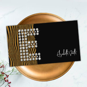 Svart Guld Diamant Initial E Sociala Media Monogra Visitkort