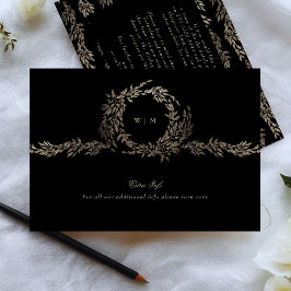 Svart Guld Ebony Monogram utandningsinformation Br Tilläggskort