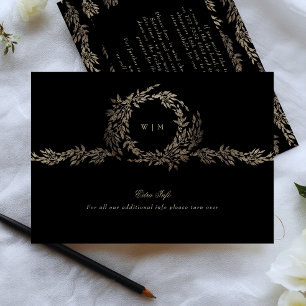 Svart Guld Ebony Monogram utandningsinformation Br Tilläggskort