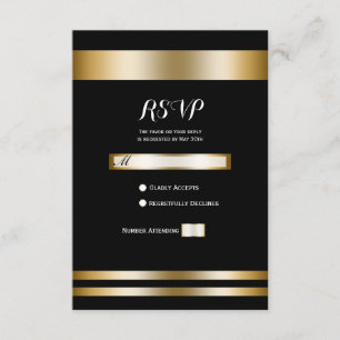 Svart & guld- elegantt chic partybröllop OSA