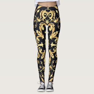Svart&guld emblem leggings
