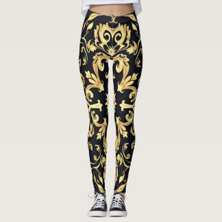 Svart&guld emblem leggings