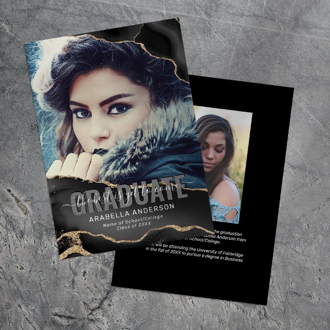 Svart Guld Examen Foto Meddelande (Skapare uppladdad)