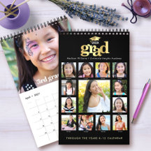 Svart guld-examensfoto collage K–12 15 månader