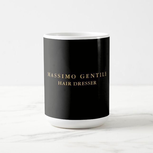 Svart Guld Färg Professionell Trendig Kaffemugg (Center)