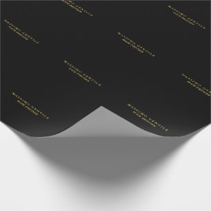 Svart Guld Färg Professionell Trendig Presentpapper