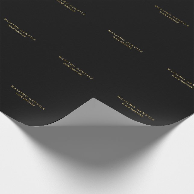 Svart Guld Färg Professionell Trendig Presentpapper (Hörn)