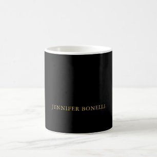 Svart Guld Färger Professionell Trendig Modern Nam Kaffemugg