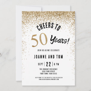 Svart Guld firar 50 års bröllopsdag Inbjudningar