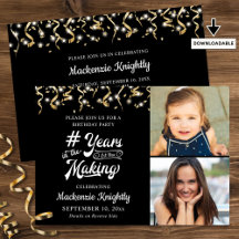 Svart Guld-födelsedagen i SKAPAR foto