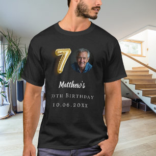 Svart guld-foto, 70-årsdag t shirt