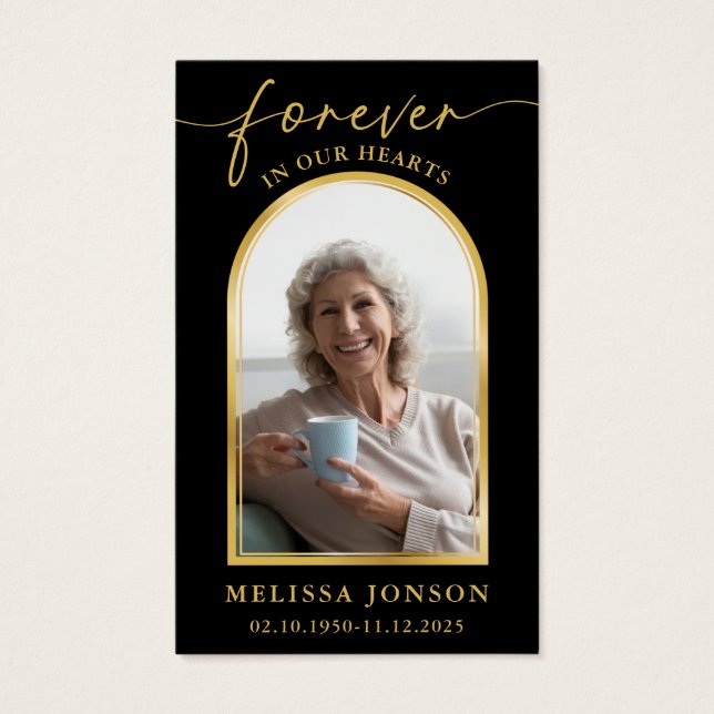 Svart Guld-fotopatbubblor-Prayer-kort Visitkort (Framsida)