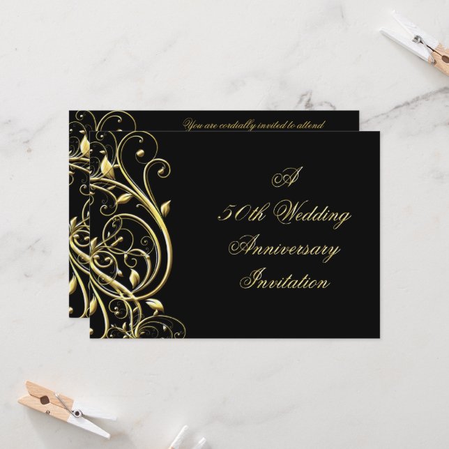 Svart Guld Frodas 50-årsjubileum Inbjudningar (Fram/Back In Situ)