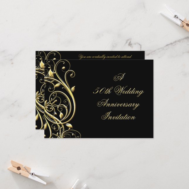 Svart Guld Frodas 50-årsjubileum Inbjudningar (Fram/Back In Situ)