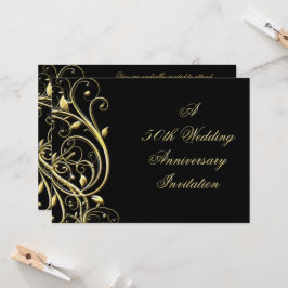 Svart Guld Frodas 50-årsjubileum Inbjudningar