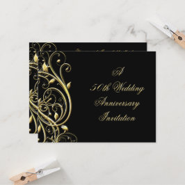 Svart Guld Frodas 50-årsjubileum Inbjudningar