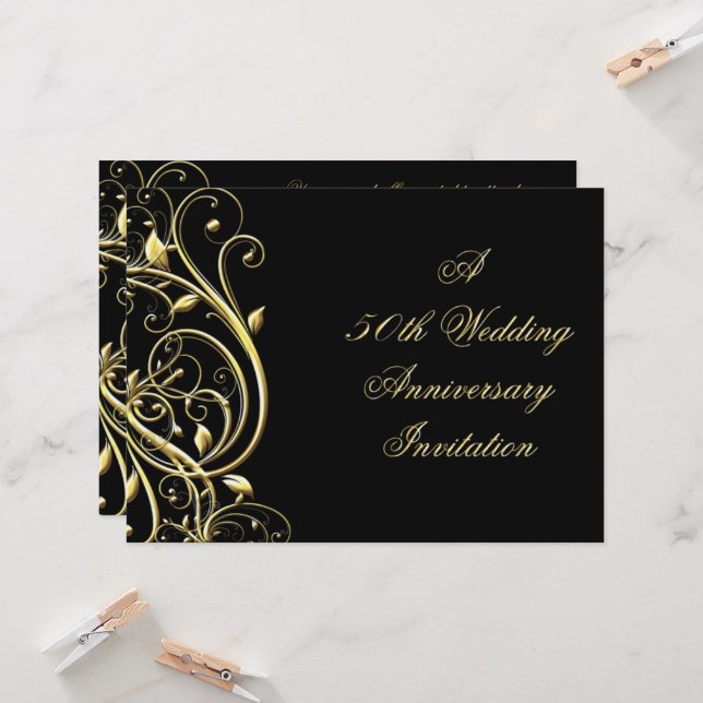 Svart Guld Frodas 50-årsjubileum Inbjudningar (Fram/Back In Situ)