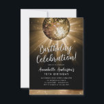 Svart Guld Glitter 70-årsjubileum Party Disco Boll Anteckningskort<br><div class="desc">Modern Glam Black Guld Glitter Gnistra 70-tal Party Disco Boll vid födelsedag</div>