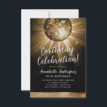Svart Guld Glitter 70-årsjubileum Party Disco Boll Anteckningskort<br><div class="desc">Modern Glam Black Guld Glitter Gnistra 70-tal Party Disco Boll vid födelsedag</div>