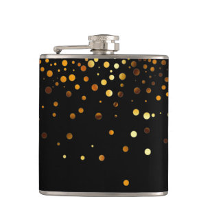 Svart Guld Glitter Falsk Folie Konfetti Fickplunta