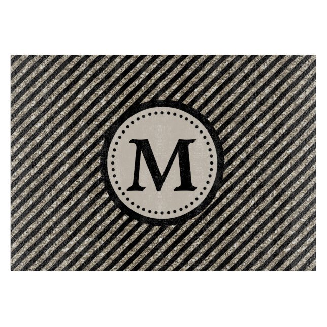 Svart guld- glitterrandskärbräda (Framsidan)