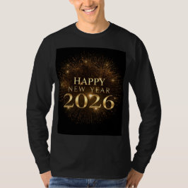 svart guld Gott nytt år långärmad skjorta T Shirt