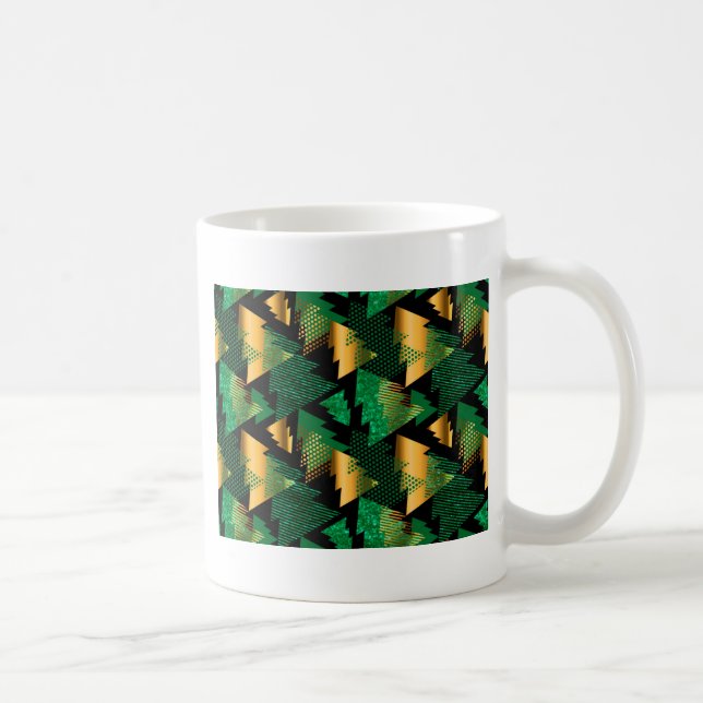 svart guld julgranar kaffemugg (Höger)