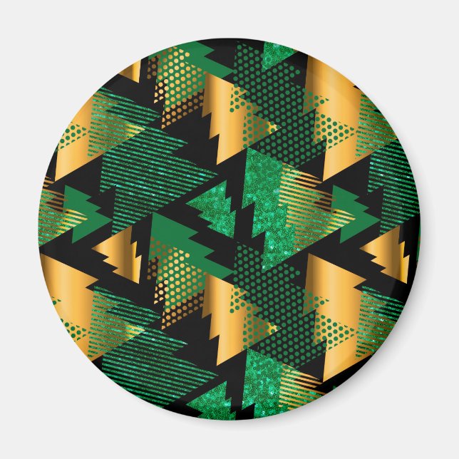 svart guld julgranar magnet (Framsidan)