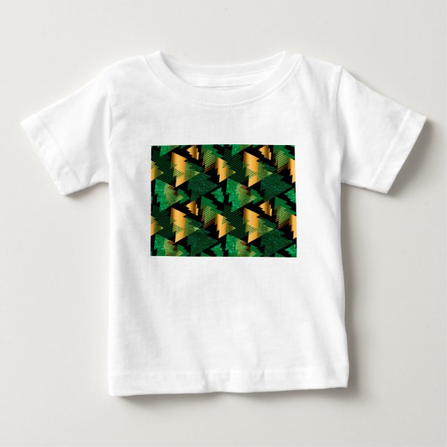 svart guld julgranar tee (Framsida)