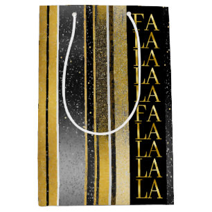 Svart Guld-julklapp La Mönster#27 ID1009