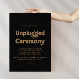 Svart Guld Klassisk Minimal Avstängd Ceremoni Skyl Poster