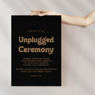 Svart Guld Klassisk Minimal Avstängd Ceremoni Skyl Poster