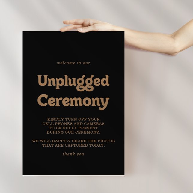 Svart Guld Klassisk Minimal Avstängd Ceremoni Skyl Poster (Skapare uppladdad)