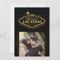 Svart Guld Las Vegas Bröllopsfoto