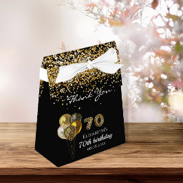 Svart guld leopard - tack för 70-årsdagen presentaskar
