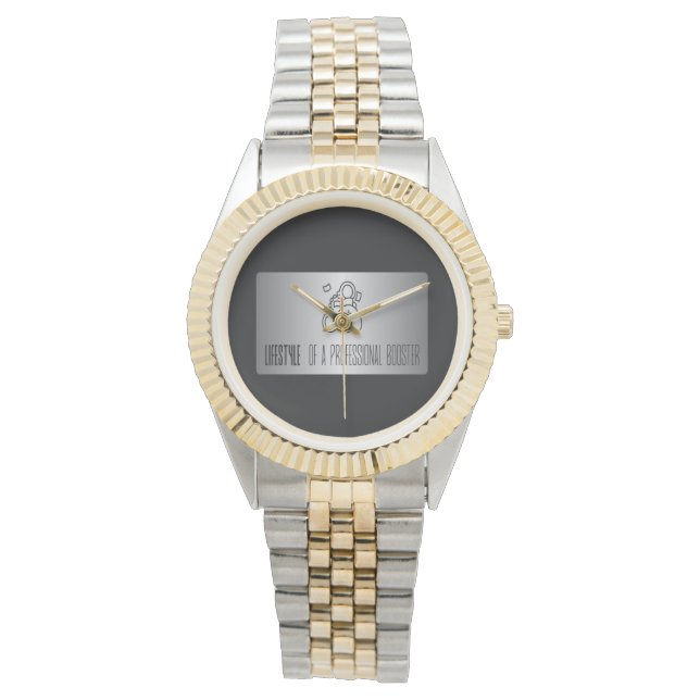 Svart, Guld-liknande Silver-liknande bevakning Armbandsur (Framsida)